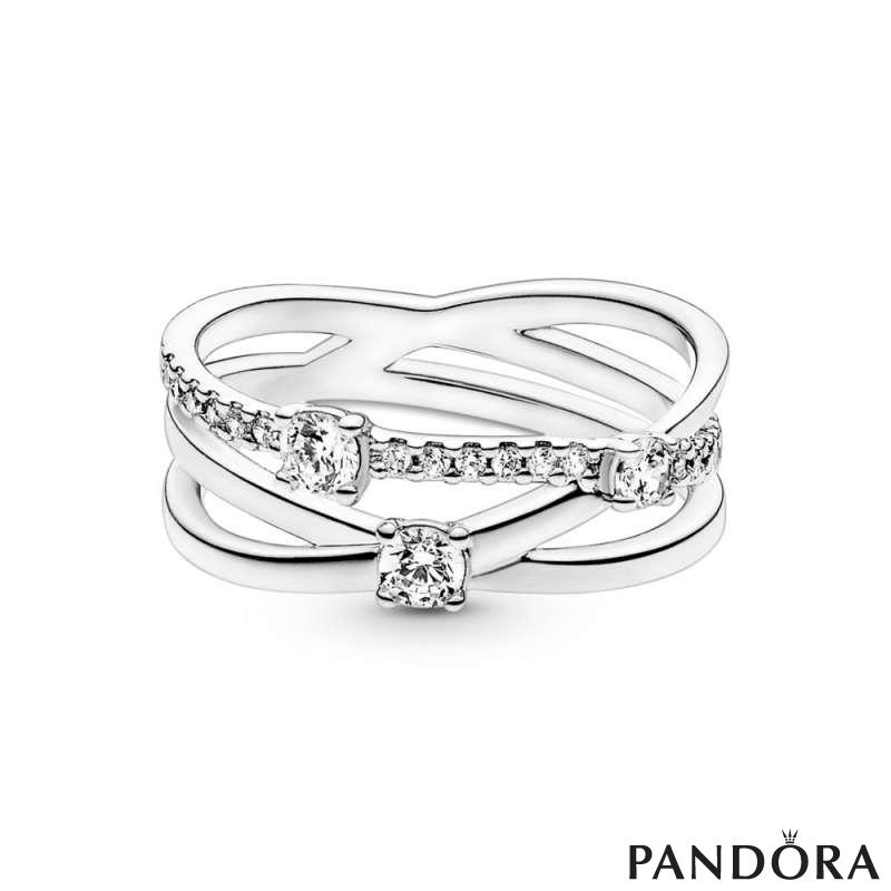 Sparkling Triple Band Ring 