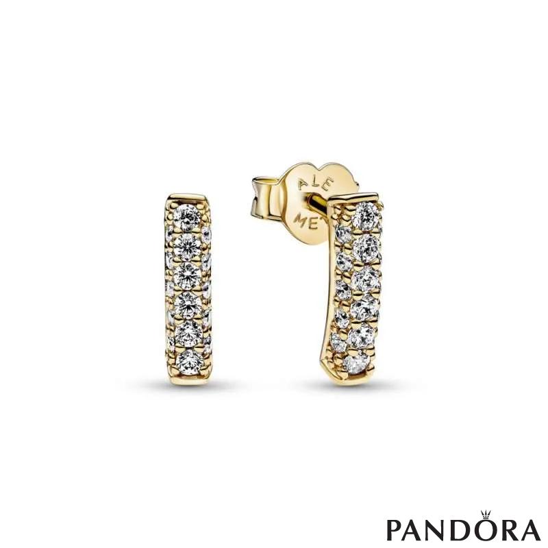 Pandora Timeless Pavé Single-row Bar Stud Earrings 