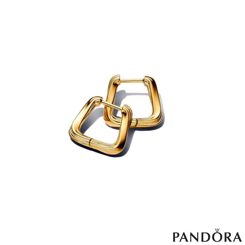 Twisted Triangle Small Hoop Earrings