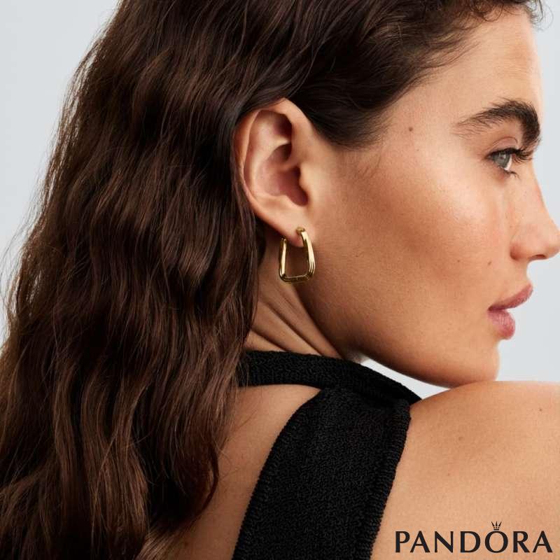 Twisted Triangle Large Hoop Earrings