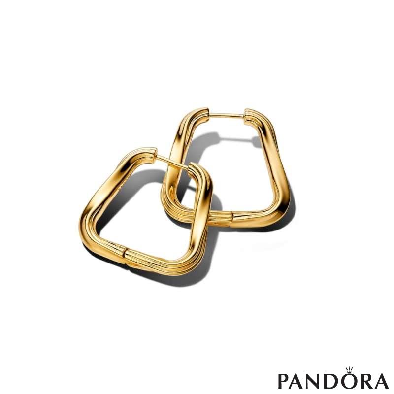 Twisted Triangle Large Hoop Earrings