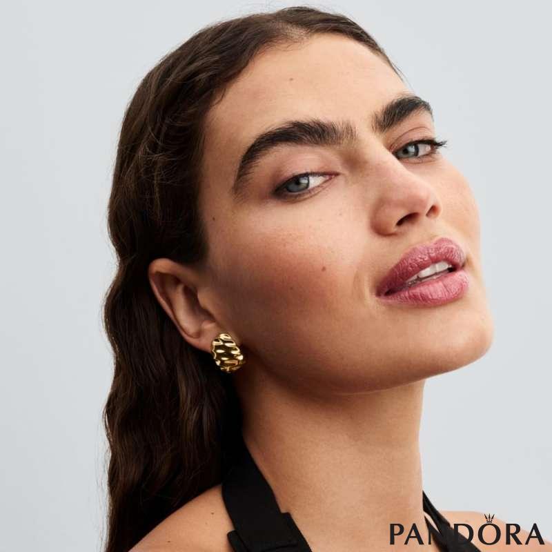 Rippled Wide Hoop Earrings 