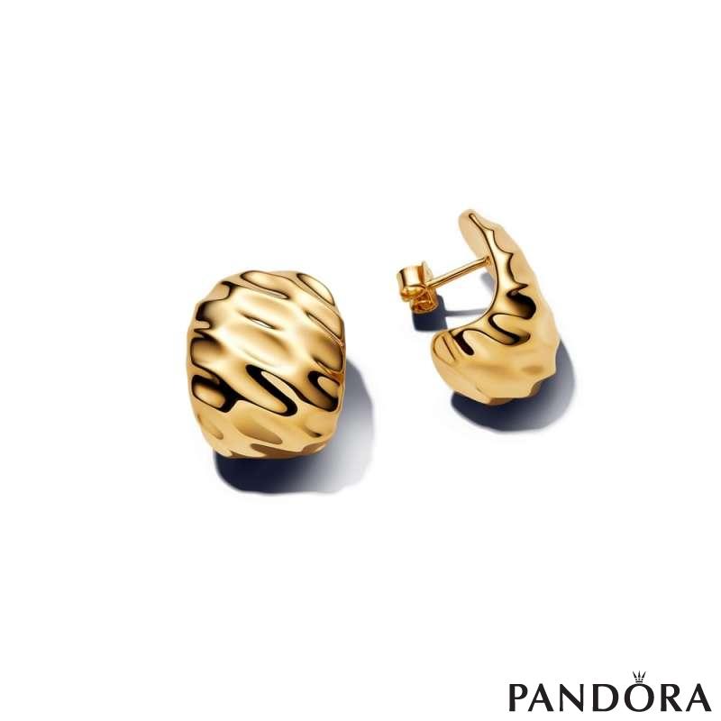 Rippled Wide Hoop Earrings 