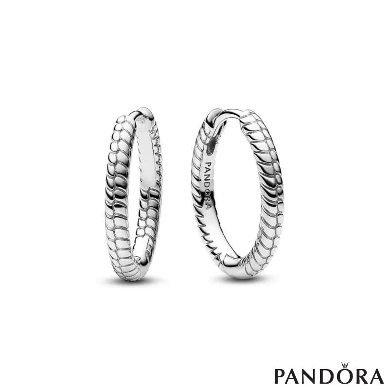 Pandora Moments Small Charm Hoop Earrings 