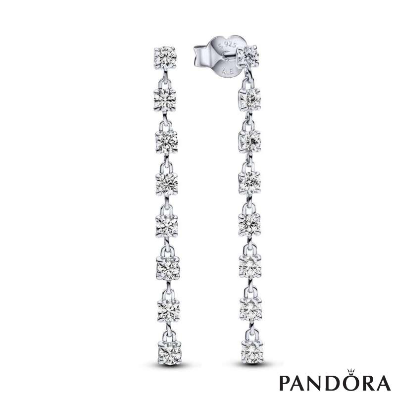 Sparkling Eight Stones Drop Earrings 