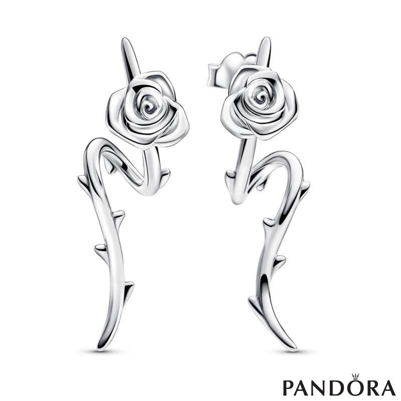 Rose in Bloom Curved Stud Earrings 