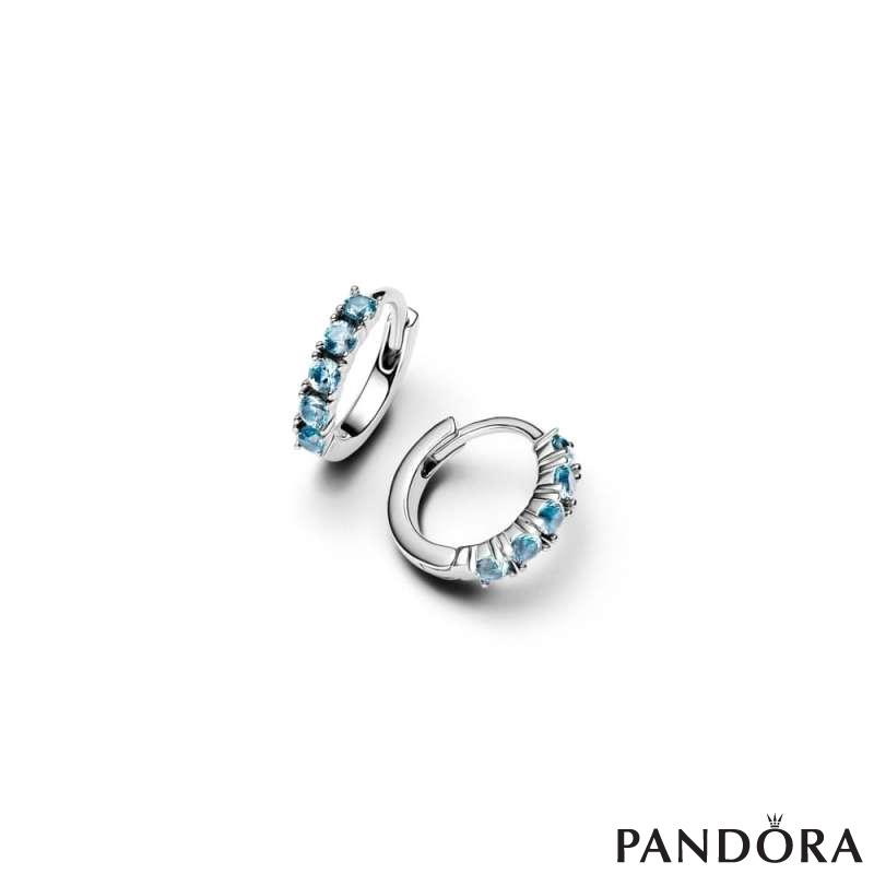 Light Blue Huggie Earrings
