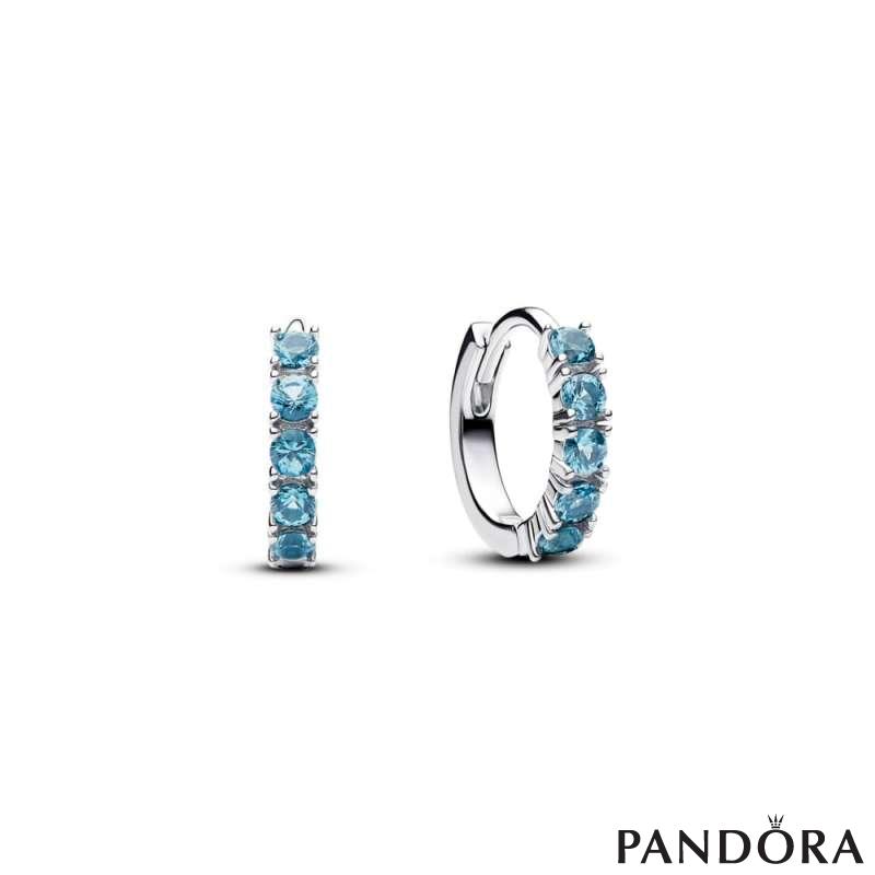 Light Blue Huggie Earrings