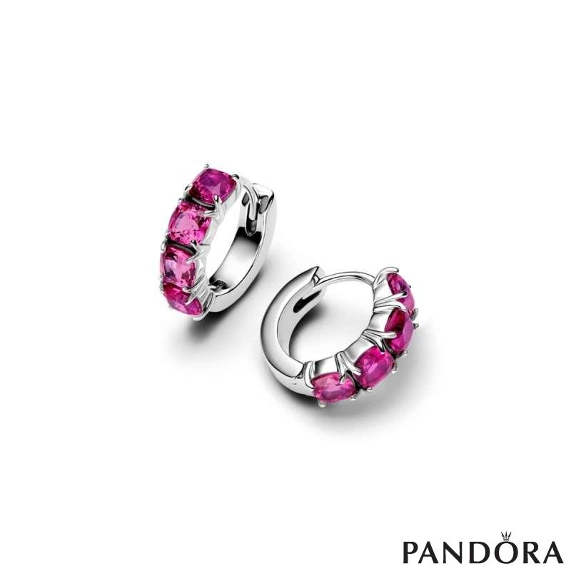Pink Hoop Earrings