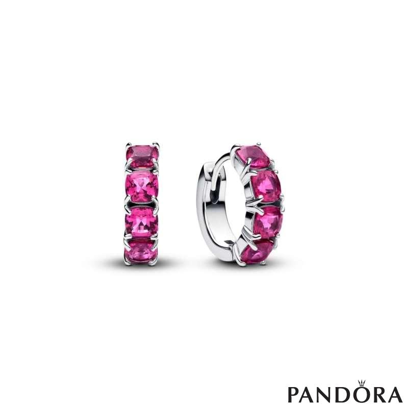 Pink Hoop Earrings