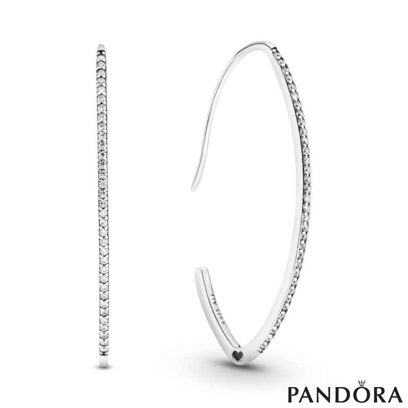 Oval Sparkle Hoop Earrings