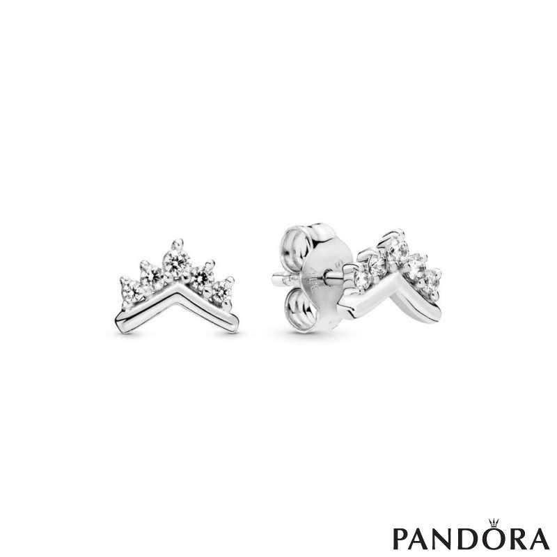 Tiara Wishbone Stud Earrings