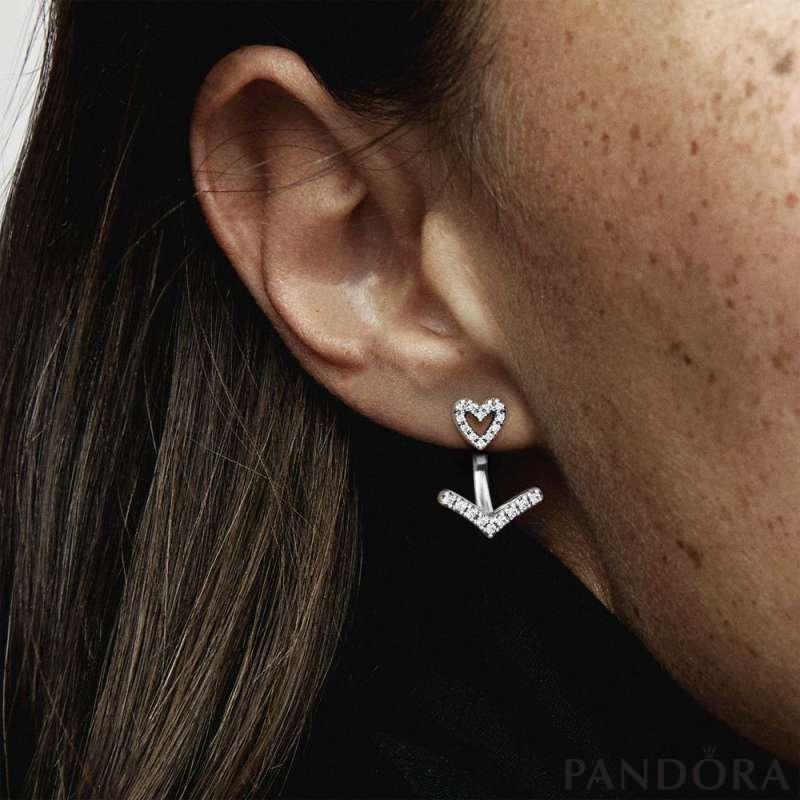 Pandora wishbone earrings shop