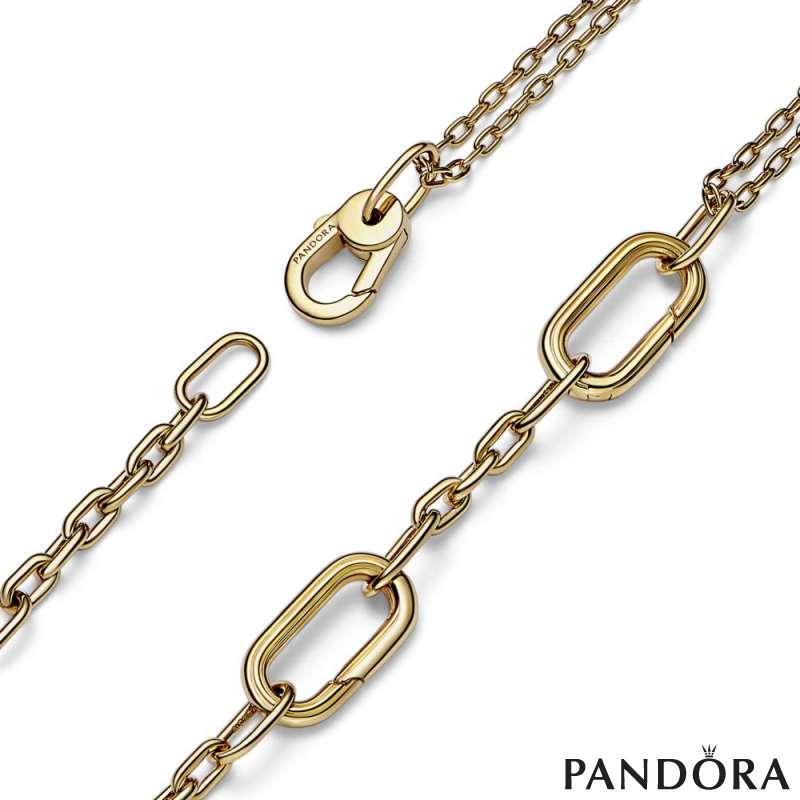 Double link gold chain top