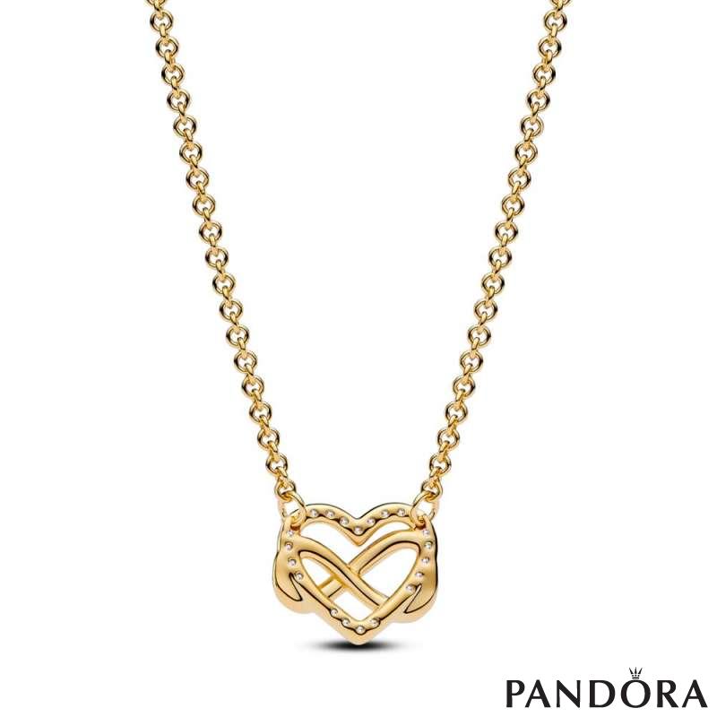 Sparkling Infinity Heart Collier Necklace 