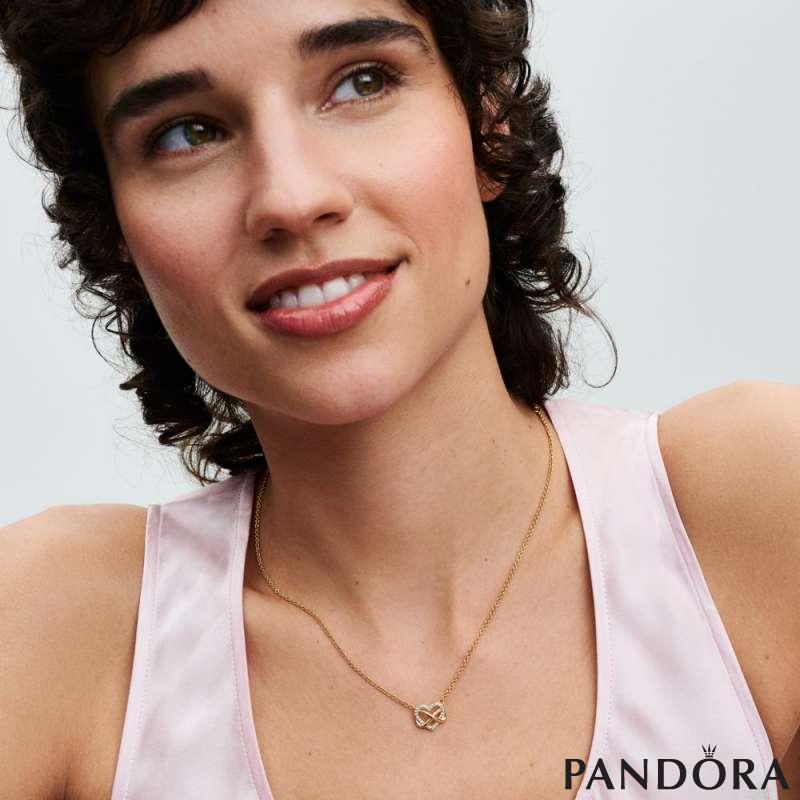 Sparkling Infinity Heart Collier Necklace
