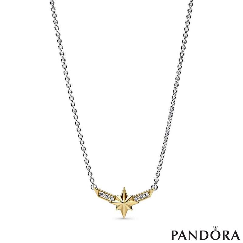 Marvel Captain Marvel Octogram Star Two tone Pendant Necklace 