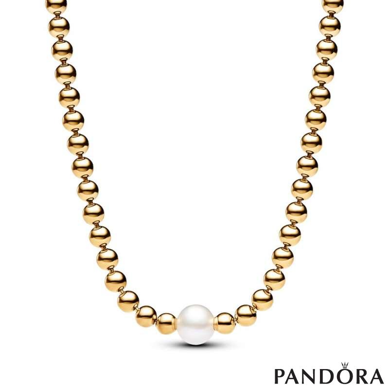 Treated Freshwater Cultured Pearl & Beads Collier Necklace 