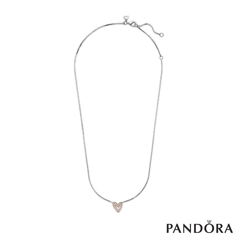 Sparkling Freehand Heart Necklace PANDORA