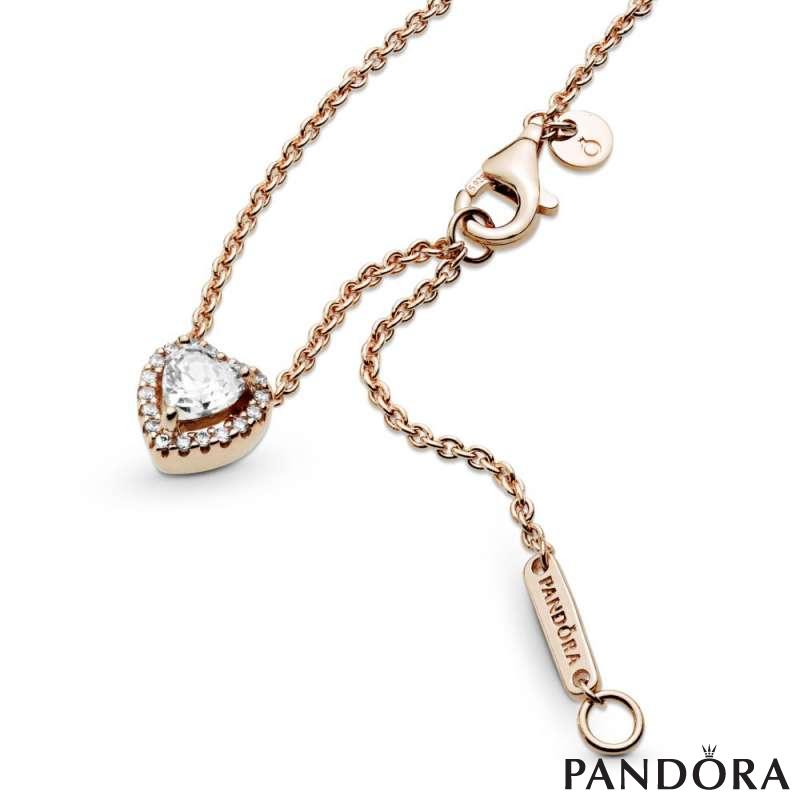Openwork abstract PANDORA Rose charm with clear cubic zirconia | Rose gold  plated | Pandora TH