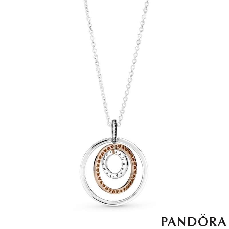 Pandora rose gold online circle necklace