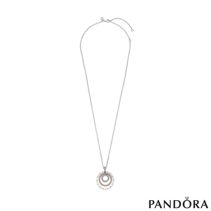 Two-tone Circles Pendant & Necklace