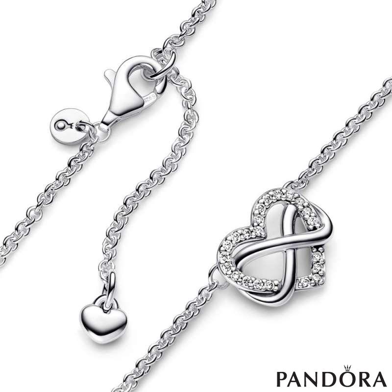 Sparkling Infinity Heart Collier Necklace PANDORA