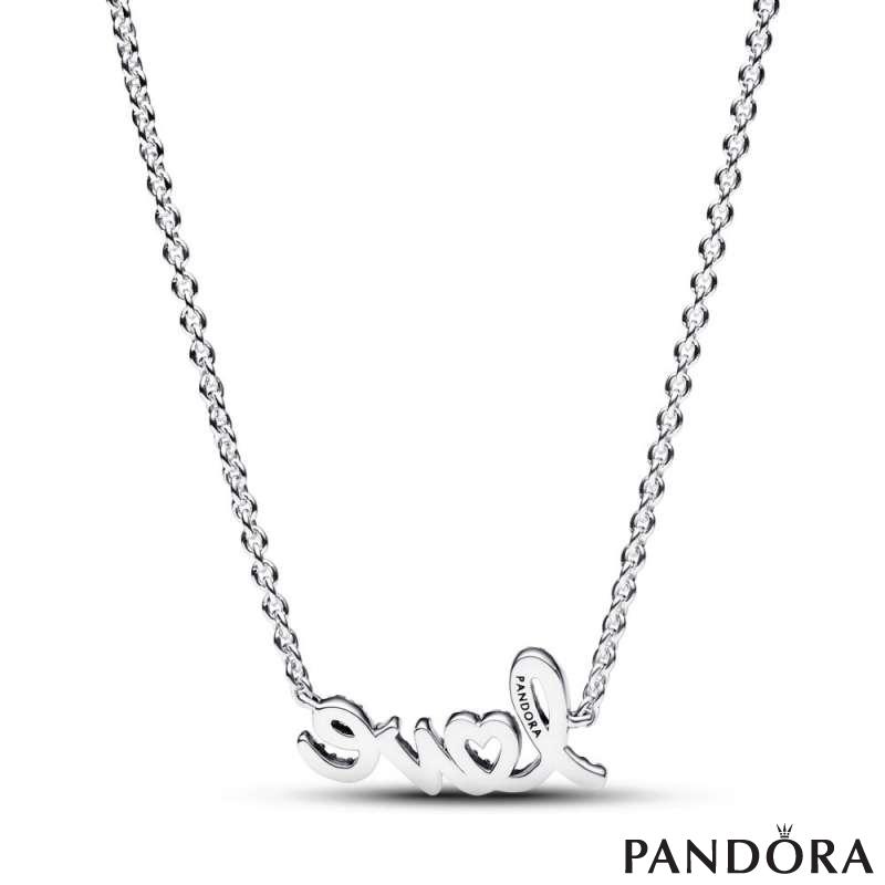Sparkling Handwritten Love Collier Necklace