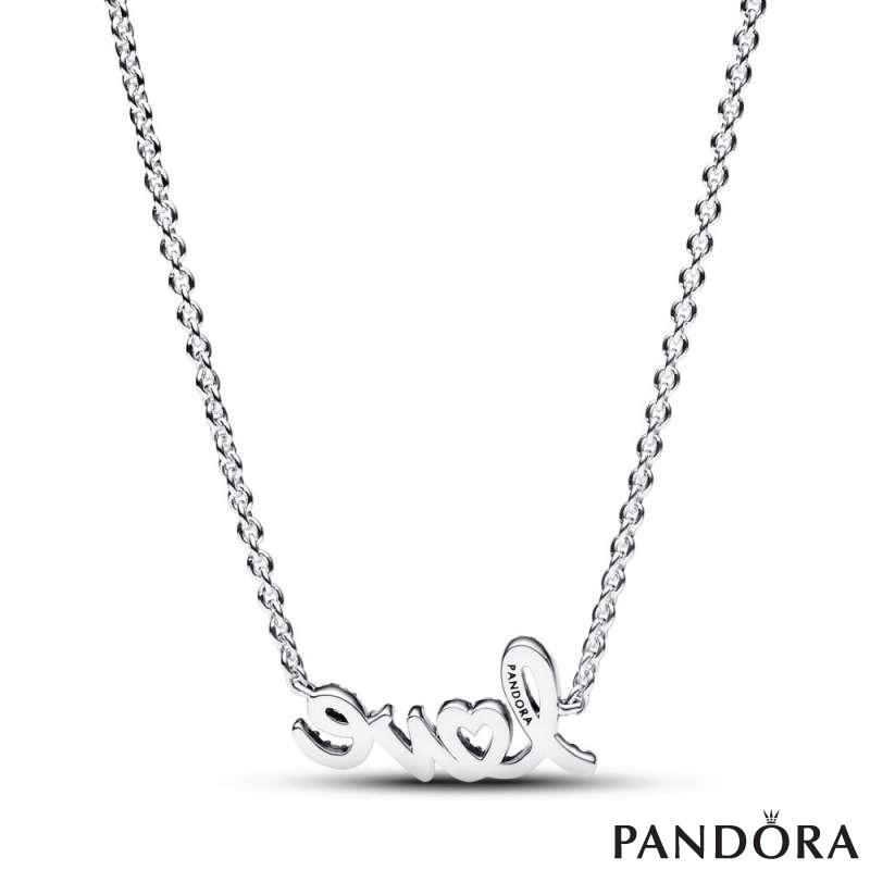 Sparkling Handwritten Love Collier Necklace 