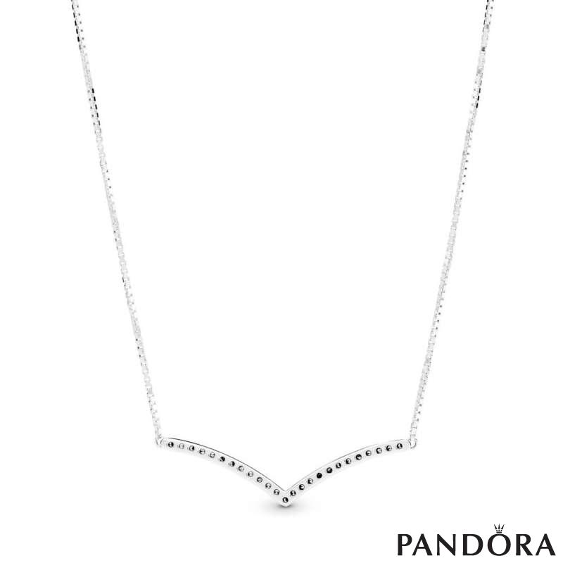 Sparkling Wishbone Necklace