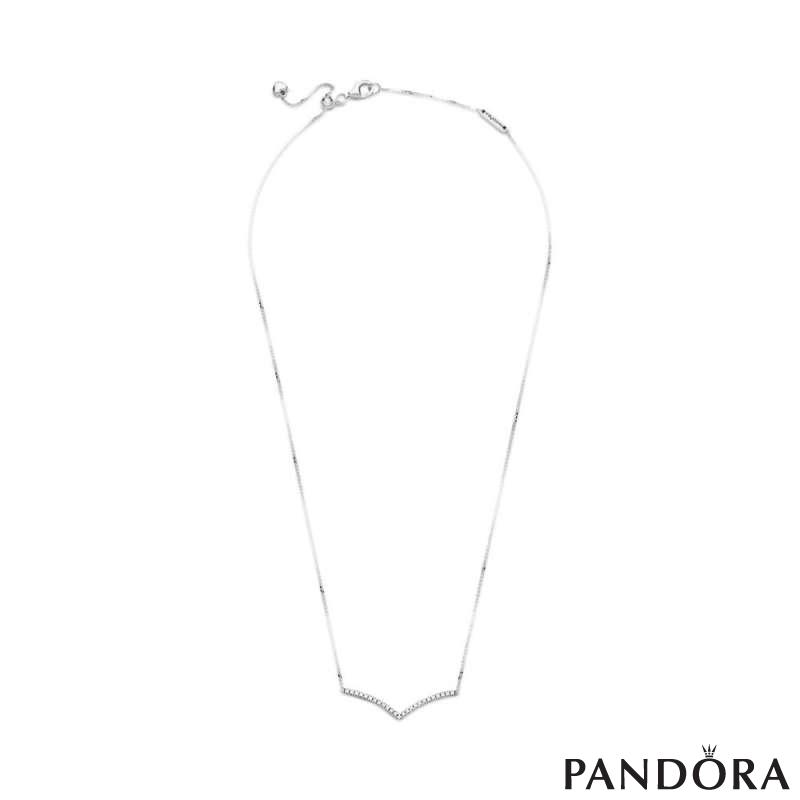 Sparkling Wishbone Necklace PANDORA