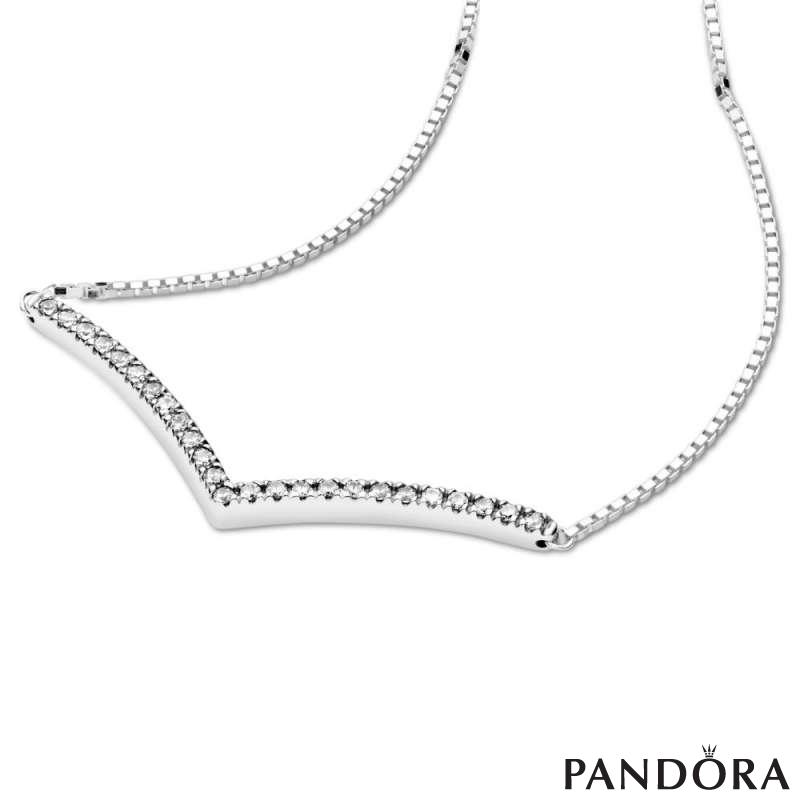Sparkling Wishbone Necklace
