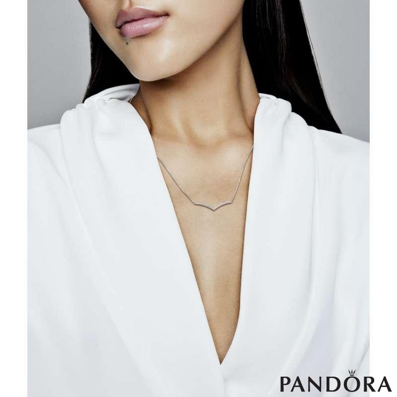 Sparkling Wishbone Necklace