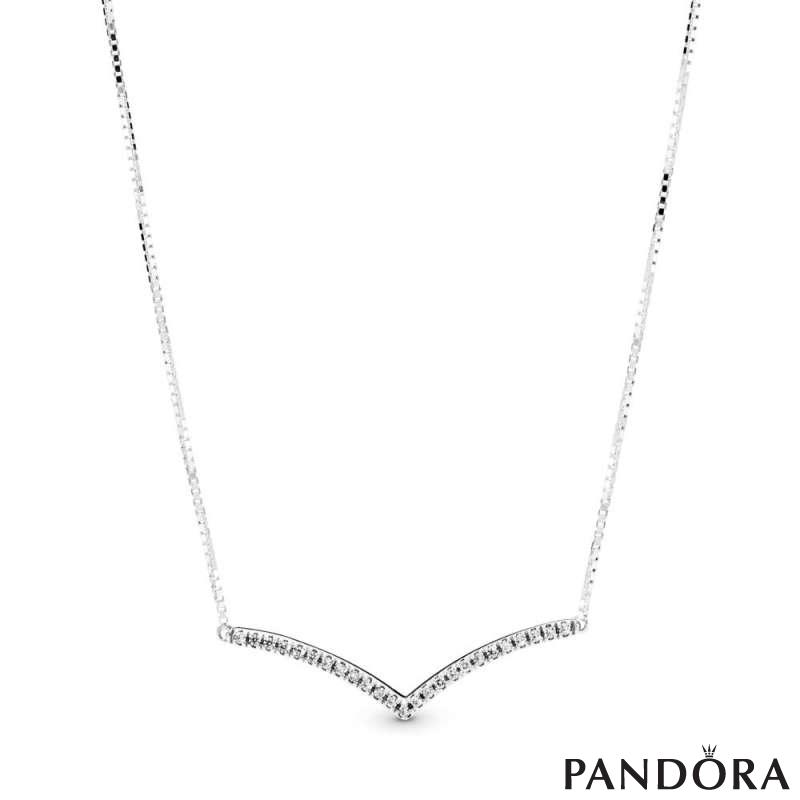 Sparkling Wishbone Necklace