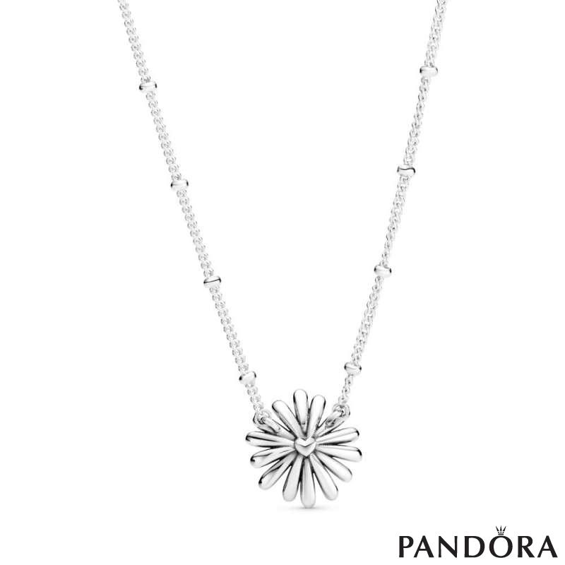 Pavé Daisy Flower Collier Necklace
