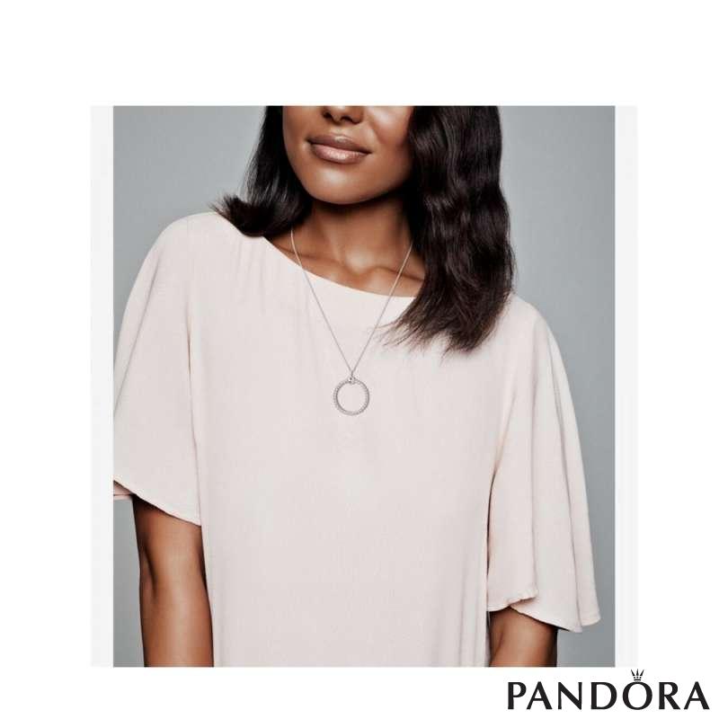 Pandora Moments Medium Beaded O Pendant