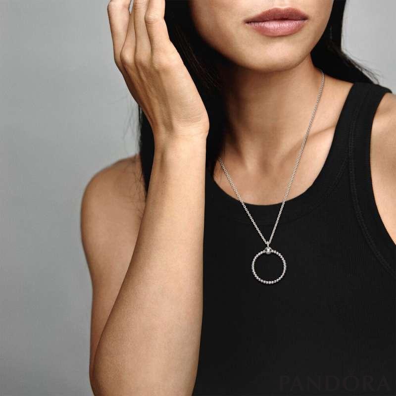 Pandora Moments Medium Beaded O Pendant