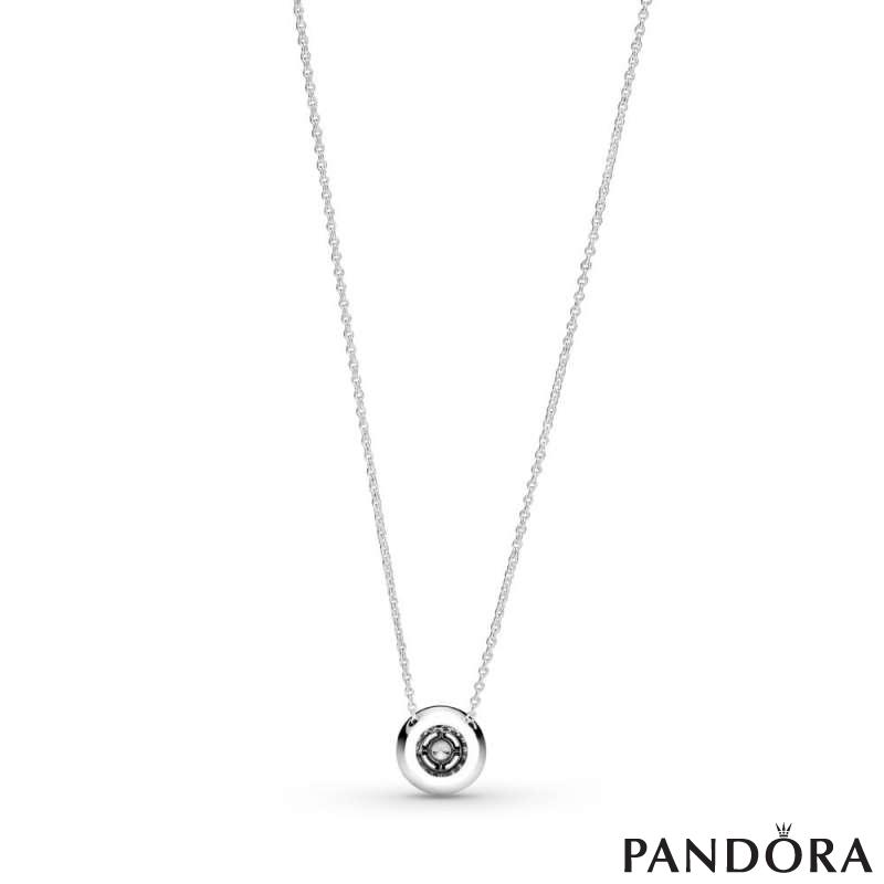 Sparkling Double Halo Collier Necklace 