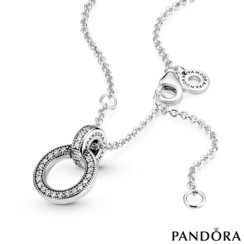 SUMANYA double circles necklace for girls silver women pendant mother  daughter ring two Alloy Necklace Price in India - Buy SUMANYA double  circles necklace for girls silver women pendant mother daughter ring