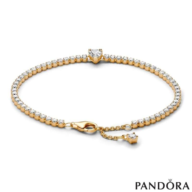 Sparkling Heart Tennis Bracelet