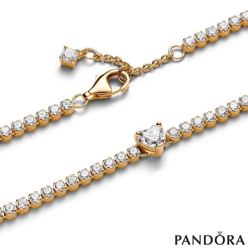 Sparkling Heart Tennis Bracelet
