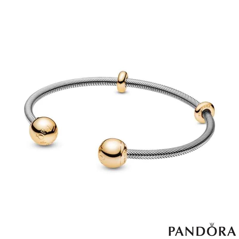 Pandora store Moments Open Bangle with Charms