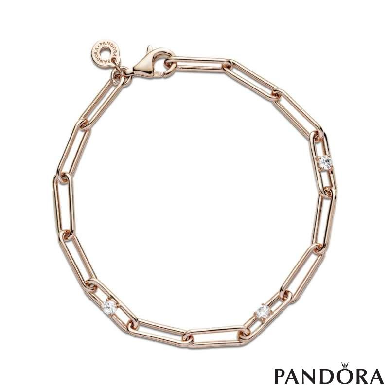 Link chain & stones bracelet discount