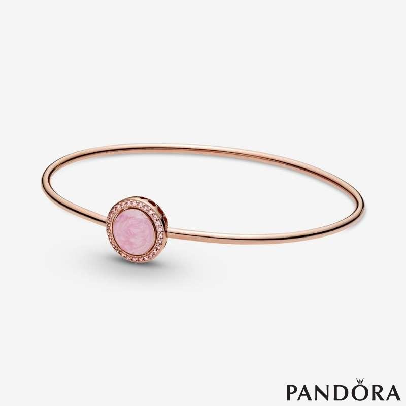 Rose gold pandora bangle bracelet top