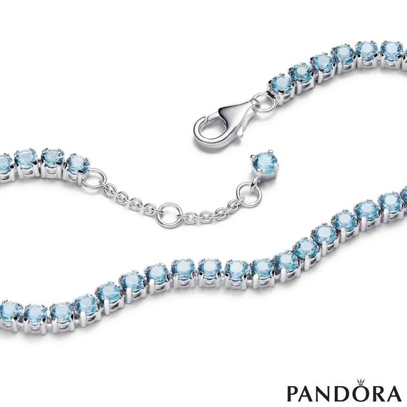 Sparkling Light Blue Tennis Bracelet