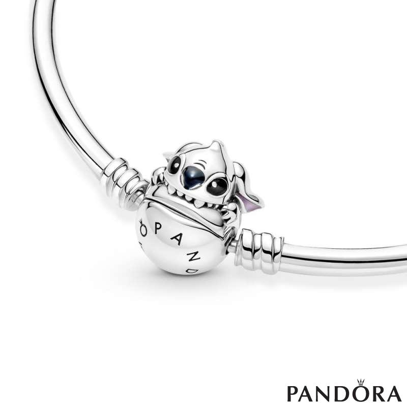 Pandora Moments Disney Stitch Biting Clasp Bangle PANDORA
