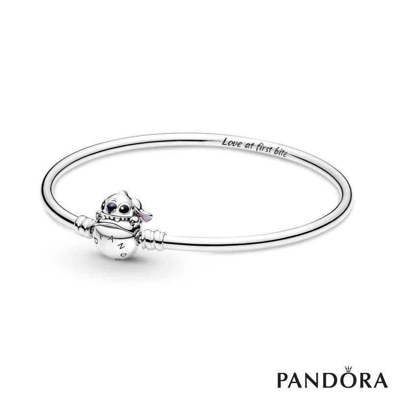 Pandora Moments Disney Stitch Biting Clasp Bangle