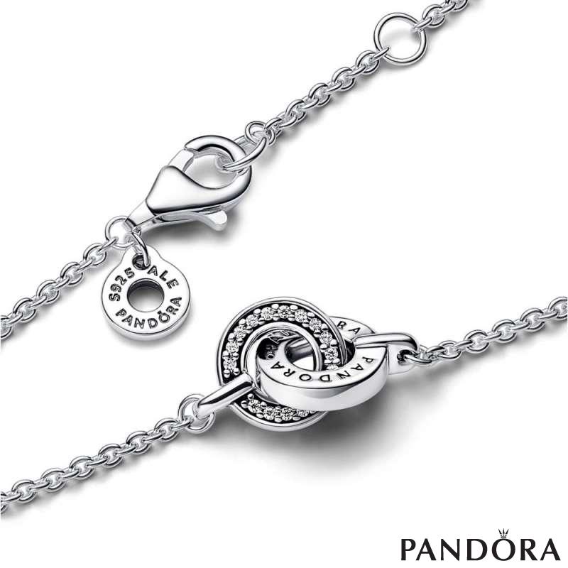 Белегзија Pandora Signature испреплетен Pavé