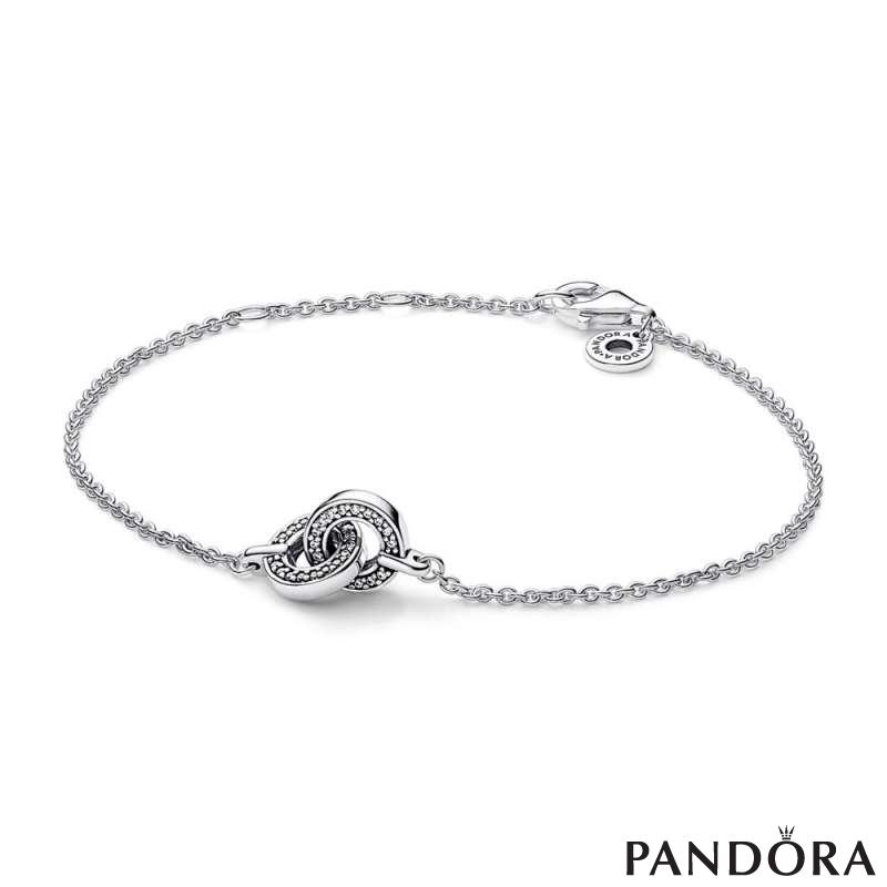 Pandora Signature Intertwined Pavé Chain Bracelet 