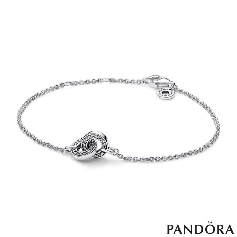 Белегзија Pandora Signature испреплетен Pavé